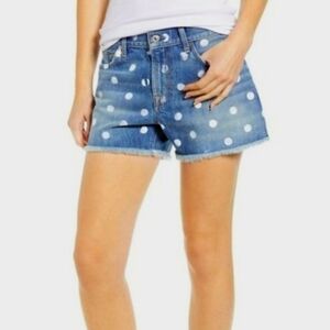 7 For All Mankind Polka Dot Denim Women's Shorts Size 27